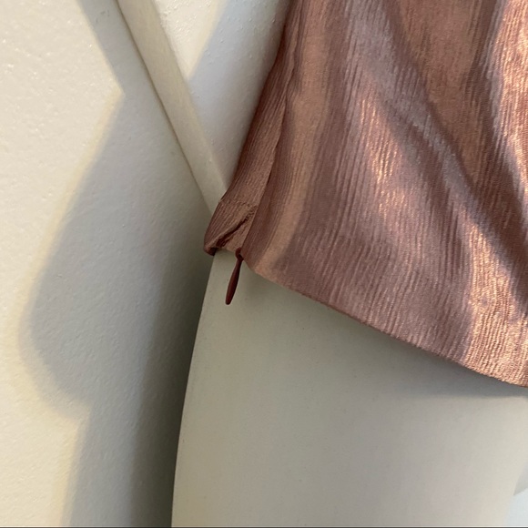 Zara Sleeveless Metallic Faux Wrap Surplice Top XS - Picture 5 of 7